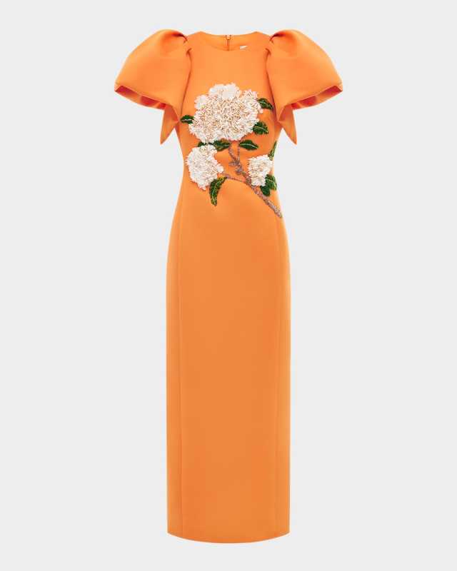 Lucinda Hydrangea Embellished Maxi Dress